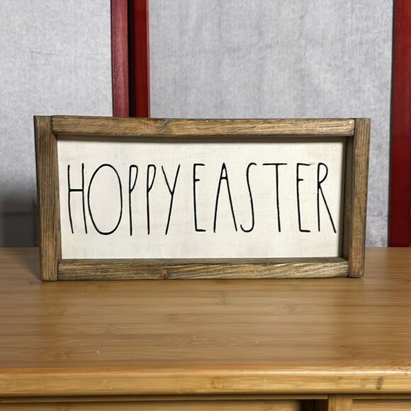 Hoppy Easter Wooden Free Standing Holiday Decoration - Picture 3 of 13